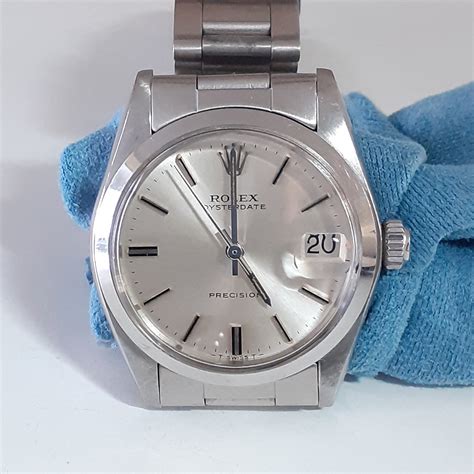 rolex oyster date precision 6466 stainless steel|Rolex oyster 6466 price.